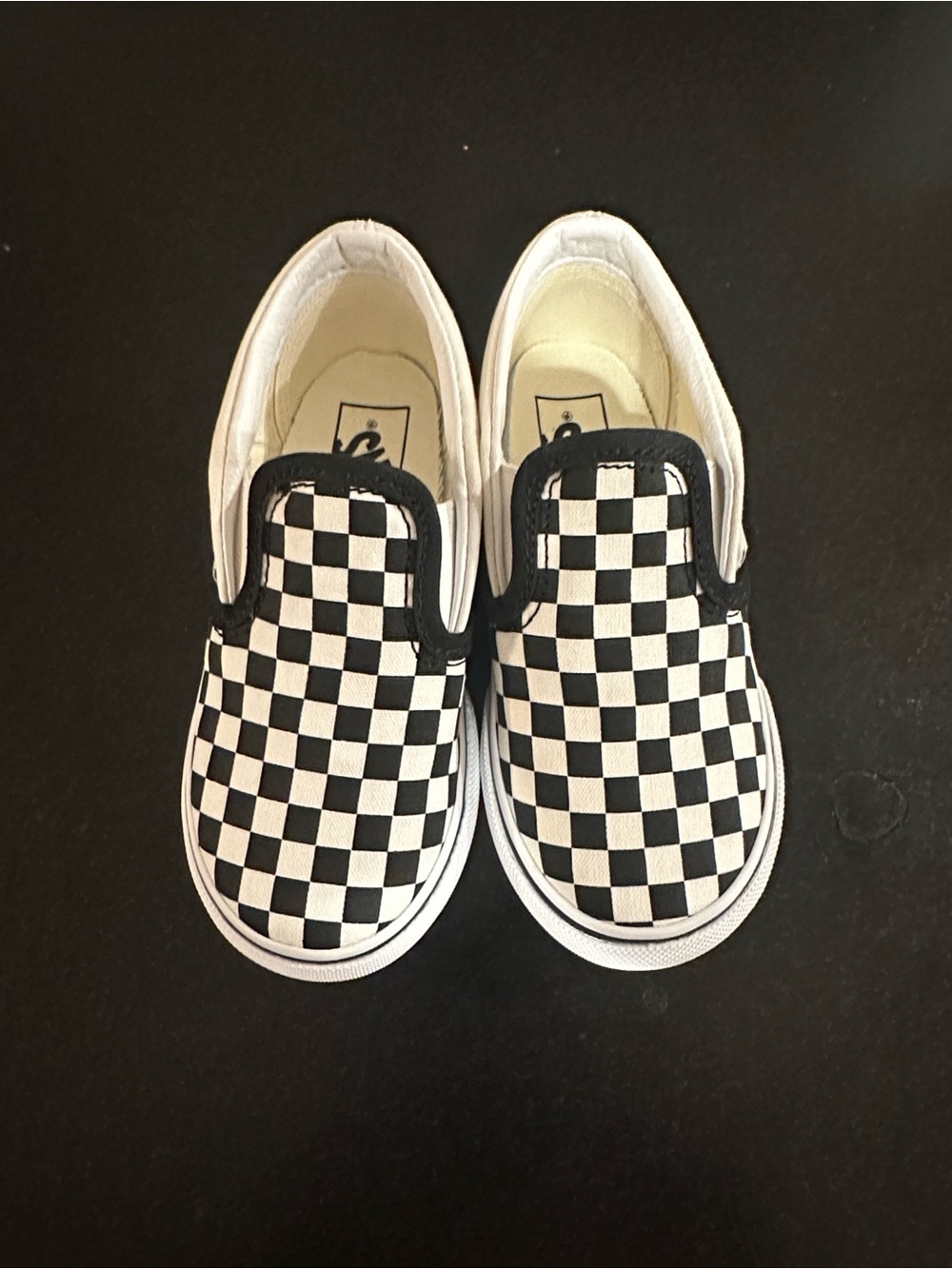 Vans Kids Slip-On Sneakers in Black & White Checkerboard